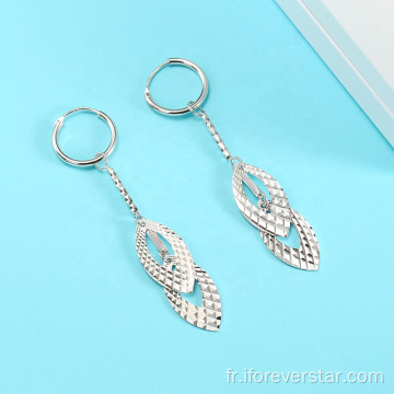 Girls Boucles d&#39;oreilles 925 Boucles d&#39;oreilles élégantes Silver Femmes